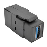 Tripp Lite USB 3.0 Keystone Panel Mount Coupler (F/F), All-in-One, Black (U325-000-KP-BK)