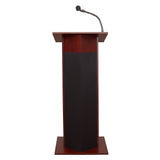 Oklahoma Sound 111PLS-MY Power Plus Floor Sound Lectern, 22-Inch Width x 46-Inch Height x 17-Inch Depth, Mahogany