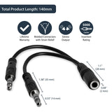 StarTech.com 3.5mm 4 Position to 2x 3 Position 3.5mm Headset Splitter Adapter - F/M - 3.5mm headset Adapter Cable (MUYHSFMM)