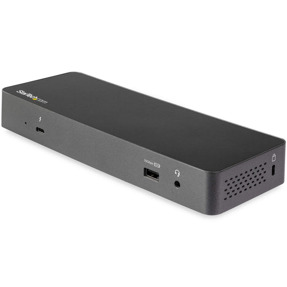 StarTech.com Dual 4K DisplayPort Thunderbolt 3 Docking Station with USB-C Laptop Compatibility - USB 3.1 (Gen 1 & 2) Adaptable - TB3 Dock with 60W PD (TB3CDK2DP)