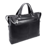 McKlein Arcadia, Top Grain Cowhide Leather, Slim Laptop Briefcase, Black (88765)