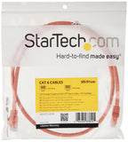 StarTech.com N6PATCH3OR Gigabit Snagless RJ45 UTP Cat6 Patch Cable, 3-Feet (Orange)