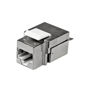 StarTech.com Shielded Cat 6a Keystone Jack - RJ45 Ethernet Cat6a Wall Jack White - 110 Type - RJ45 (F) to 110 Punch Down Shielded (C6AKEY110WH)