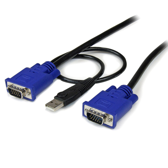 StarTech.com SVECONUS10 Ultra Thin USB VGA 2- Inch-1 KVM Cable