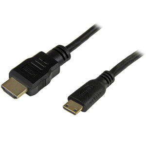 StarTech.com HDMIACMM1 High Speed HDMI Cable with Ethernet - HDMI to HDMI Mini- M/M, 1-Feet