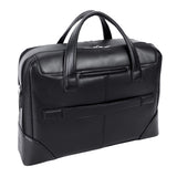 McKlein Harpswell, Top Grain Cowhide Leather, Dual Compartment Laptop Briefcase, Black (88565)