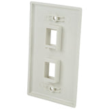 StarTech.com Dual Outlet RJ45 Universal Wall Plate White - Mounting plate - white - 2 ports - PLATE2WH