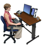 Ergotron WorkFit-D, Sit-Stand Desk (Walnut)