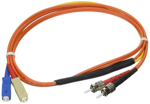 C2G 27000 SC-ST 62.5/125 Mode-Conditioning Fiber Optic Patch Cable, TAA Compliant, Orange (3.3 Feet, 1 Meter) (Made in The USA)