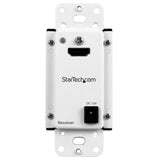 StarTech.com Wall Plate HDMI Over CAT5 Extender with Power Over Cable - HDMI CAT5 or CAT6 Audio Video Extender Kit - 1080p - 165ft (50m) (ST121HDWP)