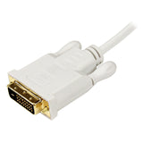 StarTech.com 3 ft Mini DisplayPort to DVI Adapter Cable - Mini DP to DVI Video Converter - MDP to DVI Cable for Mac / PC 1920x1200 - White (MDP2DVIMM3W)