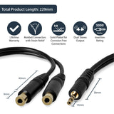 StarTech MUY1MFF 6-Inch Stereo Splitter Cable, 3.5mm Male to 2x 3.5mm Female