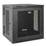 Tripp Lite SRW10US 10U Wall Mount Rack Enclosure Cabinet with Door and Side Panels (Black)