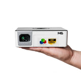 AAXA M6 Full HD Micro LED Projector with Built-in Battery - Native 1920 x 1080p FHD Resolution, 1200 Lumens, 30,000 Hour LEDs, Onboard Media Player, Business/Home Theater Use