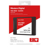 WD Red SA500 NAS 2TB 3D NAND Internal SSD - SATA III 6 GB/S, 2.5"/7mm, Up to 560 MB/S - WDS200T1R0A