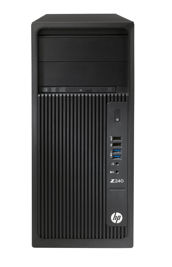 HP 2VN35UT#ABA Workstation Z240, Mini Tower, 16 GB Ram, 512 GB SSD, Intel HD Graphics, Black