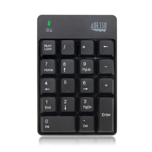 Adesso WKB-6010UB - Wireless Spill Resistant 18-Key Numeric Keypad