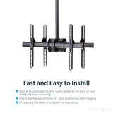 Ceiling TV Mount - Back-to-Back - Dual Screen Mount - for 32" to 75" Displays - 3.5' to 5' Pole - Full Motion - Steel