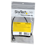 StarTech.com 12in Latching Round SATA to Right Angle SATA Serial ATA Cable - 12" Round Latching Right Angle SATA Cable - Improved Air Flow (LSATARND12R1)