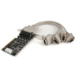 StarTech.com PCI4S954PW 4-Port RS232 PCI Serial Card Adapter with Power Output Components (Black)