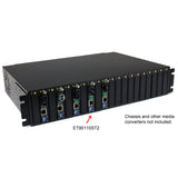 StarTech.com 10/100 Mbps Ethernet to Fiber Optic Media Converter - Steel - Chassis Mount - ST Multimode - 1310nm - 2km (ET90110ST2)