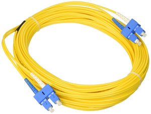 C2G 18575 OS2 Fiber Optic Cable - SC-SC 9/125 Duplex Single-Mode PVC Fiber Cable, Yellow (32.8 Feet, 10 Meters)