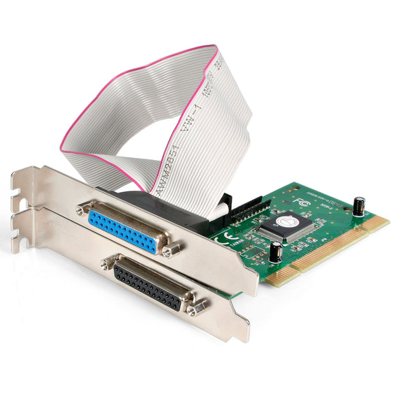 StarTech.com 2 Port PCI Parallel Adapter Card - EPP/ECP - PCI DB25 Card - IEEE 1284 Card - PCI Parallel Card (PCI2PECP)