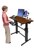 Ergotron WorkFit-D, Sit-Stand Desk (Walnut)