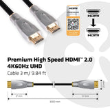 Club 3D HDMI Premium Certified 2.0 High Speed 4K/60Hz UHD Cable (CAC-1310) 30AWG 3m