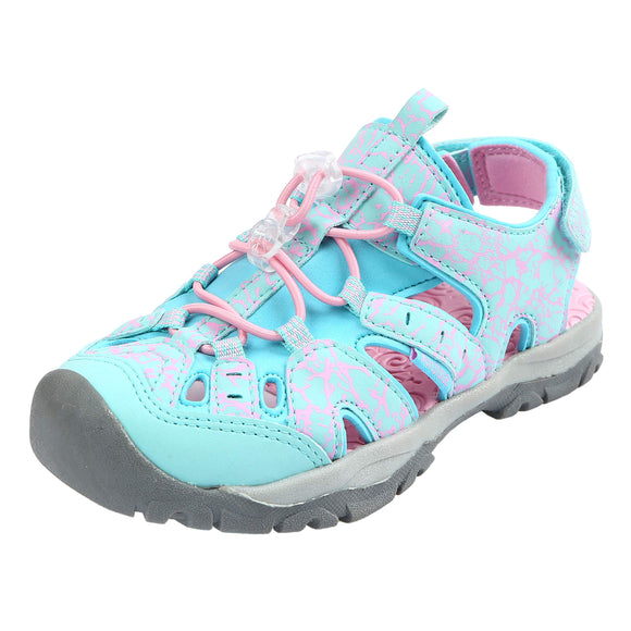 Northside Kid's Burke SE Athletic Sandal, Aqua/Pink, 2 M US Little Kid