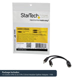 StarTech.com 3.5mm 4 Position to 2x 3 Position 3.5mm Headset Splitter Adapter - F/M - 3.5mm headset Adapter Cable (MUYHSFMM)