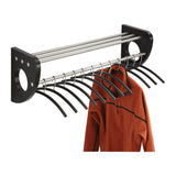 Safco Products Mode 36-Inch Wood Wall Coat Rack with Hangers, Black, 4212BL