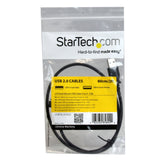 StarTech.com 2 ft Panel Mount USB Cable A to A F/M - Panel Mount USB Extension USB A-Female to A-Male Adapter Cable 2ft - USB-A (F) Port (USBPNLAFAM2)