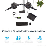 STARTECH Dual Monitor USB C Dock, For Windows Laptops, 4K MST, with 60W Power Delivery (USB PD), Laptop Docking Station