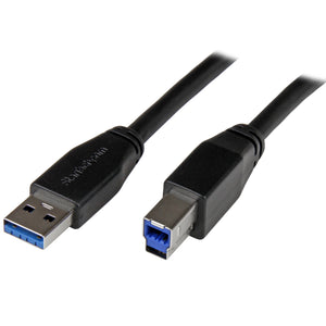 StarTech 5 Meter 15 Feet Active USB 3.0 USB-A to USB-B Cable (USB3SAB5M)