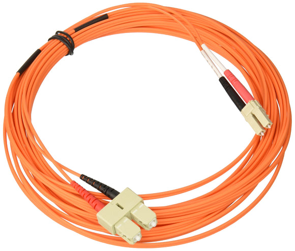 C2G / Cables to Go 38612 LC/SC Plenum-Rated Duplex 62.5/125 Multimode Fiber Patch Cable (8 Meter, Orange)