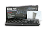 AZiO Large Print Tri-Color Backlit Wired Keyboard (KB505U)