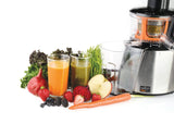 Salton JE1372PL Low Speed Juicer and Smoothie Maker, Stainless Steel/Black