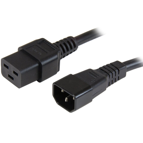 StarTech.com 3 ft Heavy Duty 14 AWG Computer Power Cord - C14 to C19 - 14 AWG Power Cable - IEC 320 C14 to IEC 320 C19 Power Cord (PXTC14C19143)