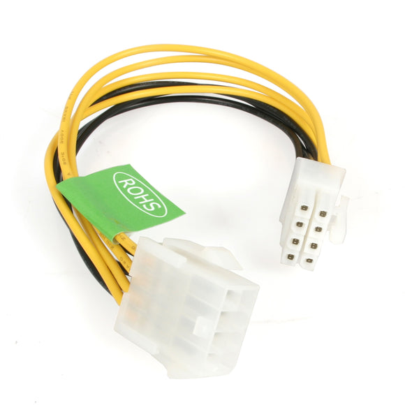 StarTech.com EPS 8 Pin Power Extension Cable - Power extension cable - 8 pin EPS12V (F) to 8 pin EPS12V (M) - 7.9 in - EPS8EXT