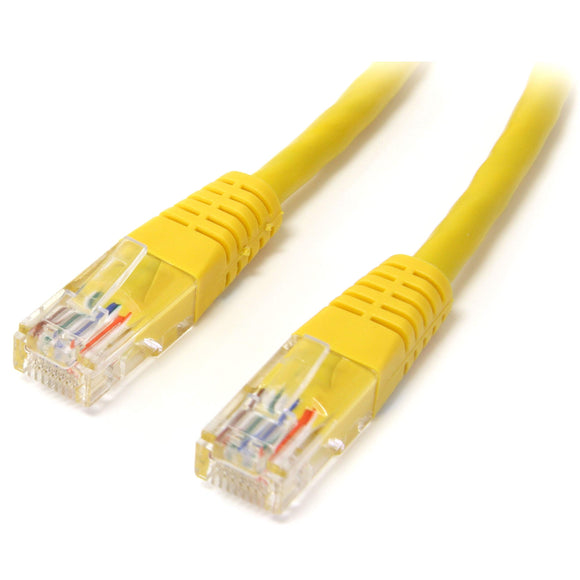 StarTech.com 1 ft. (0.3 m) Cat5e Ethernet Cable - Power Over Ethernet - Molded - Yellow - Ethernet Network Cable (M45PATCH1YL)