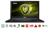 MSI WS63 8SK-021CA 15.6" 4K Slim Mobile Workstation (i7 -8750H, P3200, 32GB, 512GB SSD Plus 1TB HDD, ISV Certified), Win 10 Pro