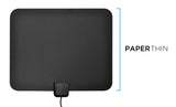 Ematic EDT201ANT Ultra Thin Indoor HDTV Antenna with Amplifier 50-Mile Range, Black