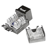 StarTech.com Shielded Cat 6a Keystone Jack - RJ45 Ethernet Cat6a Wall Jack White - 110 Type - RJ45 (F) to 110 Punch Down Shielded (C6AKEY110WH)