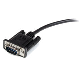 StarTech.com DB9 RS232 Serial Extension Male to Female Cable, 0.5m, Black (MXT10050CMBK)