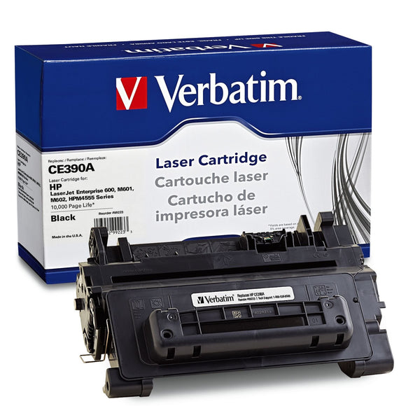 Verbatim HP CE390A Remanufactured Laser Toner Cartridge, Black 99223