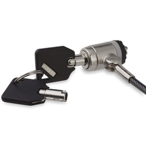 StarTech.com Keyed Cable Lock - Push-to-Lock Button - 2 m (6.5') Steel Cable - Locking Cable for Laptop - Computer Security Cable Lock (LTLOCKKEY)