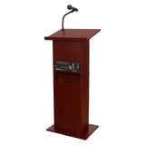 Oklahoma Sound 111PLS-MY Power Plus Floor Sound Lectern, 22-Inch Width x 46-Inch Height x 17-Inch Depth, Mahogany