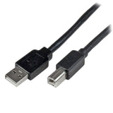 StarTech.com 20m / 65 ft Active USB 2.0 A to B Cable - Long 20 m USB Cable - 20m USB Printer Cable - 1x USB A (M), 1x USB B (M) - Black (USB2HAB65AC)