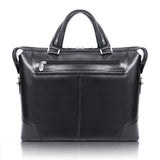 McKlein Arcadia, Top Grain Cowhide Leather, Slim Laptop Briefcase, Black (88765)